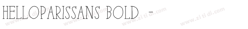 HelloParisSans Bold字字体转换